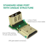 HDMI Dişi to Erkek L Tip 90 Derece Uzatma Ek Aparat Adaptör M/F